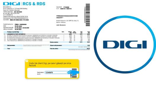 Utilizator platind factura digi online pe telefon pentru reconectare servicii