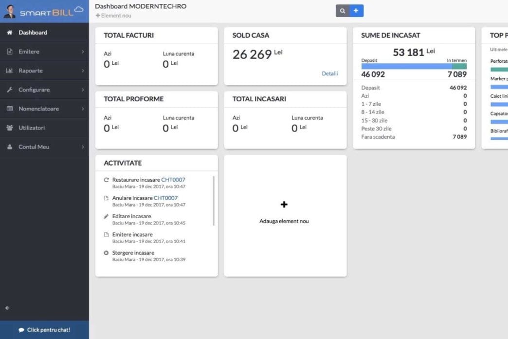 Contact Smartbill - Asistenta