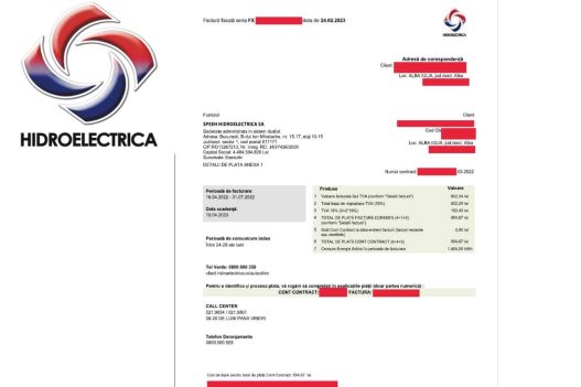 Factura Hidroelectrica