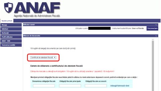 Certificat de atestare fiscala